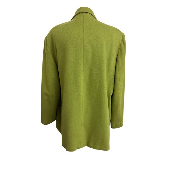 Vintage Wool Jon Lawrence Lime Green Oversized Blazer Coat 20w Tall Plus - Picture 8 of 13